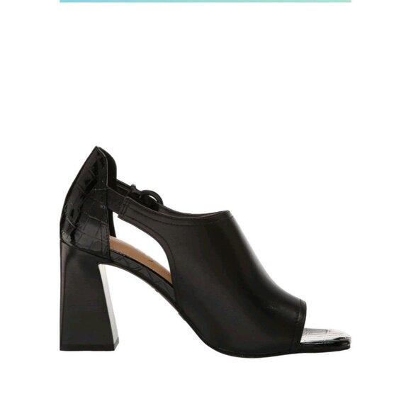 NYDJ Nappa  Black Peep Toe. Block Heel.Sz 9.5. Ws322 - Picture 6 of 7